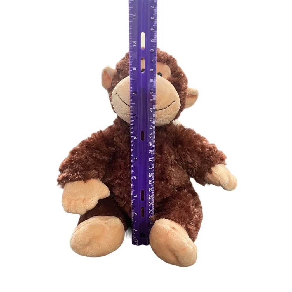 Aurora Brown Plush Monkey Chimp Sitting‎ Stuffed Animal Toy 10 inches